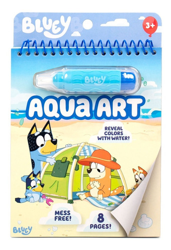 Cuaderno Para Colorear Con Agua Bluey Aqua Art