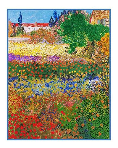 The Flower Garden By Vincent Van Gogh Counted Cross Sti...