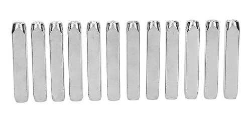 Imagen 4 de 9 de 12pcs 1/4 In Cuero Artesanía Sellos Metal Sello Acero Carbo