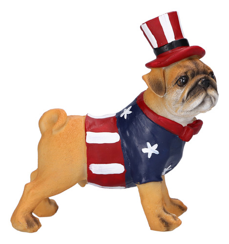 Figura Decorativa De Perro Americano De Resina Con Escultura