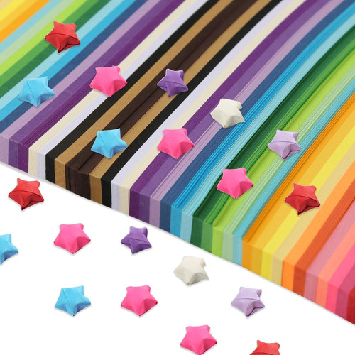 20 Hojas De Papel De Origami Con Forma De Estrella, 27 Color