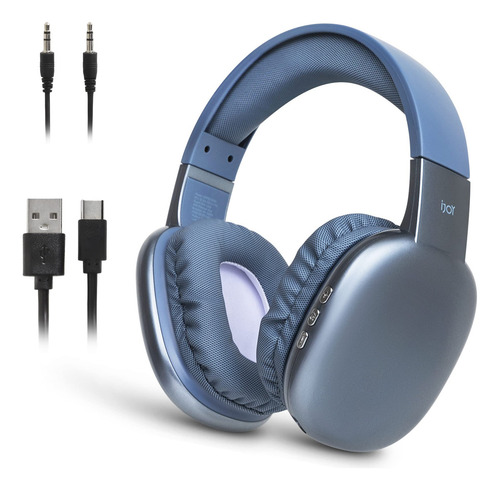 Auriculares Inalámbricos Ijoy Ultra Con Micrófono, Auriculares Bluetooth Inalámbricos Recargables Para Colocar Sobre Las Orejas Con 10 Horas De Reproducción, Ranura Sd, Cable De Respaldo, Auriculares