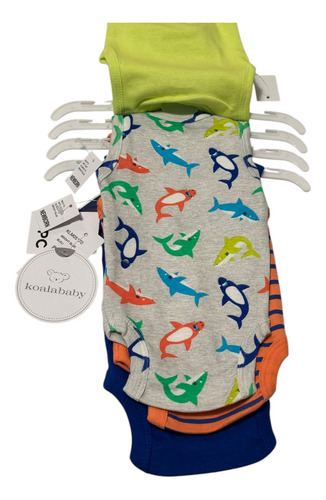 Conjunto Pañaleros Bebe Rn Koalababy Set 4 Pzas Amarillo Gris Naranja Azul Rn