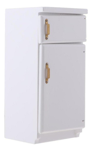 . Modelo De Refrigerador De Madera En Miniatura De Casa 1/12
