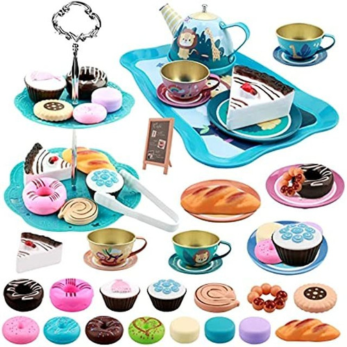 Tea Party Set For Little Girls, 35 Pcs Princess Tea Time To