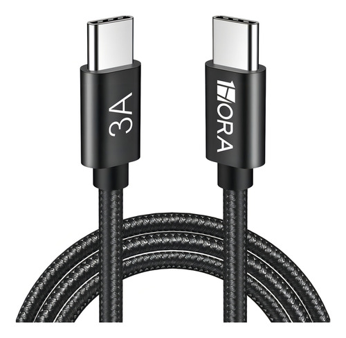 Cabo De Carregamento/dados 1hora Usb C 3a Macho 1m Preto