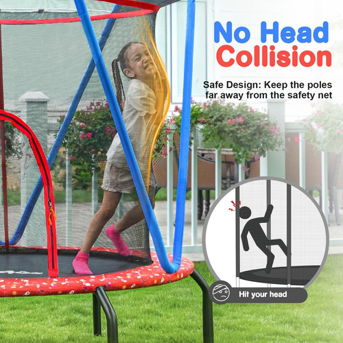 Trampolín De Diseño Sin Brecha De Zupapa Para Niños Pequeños