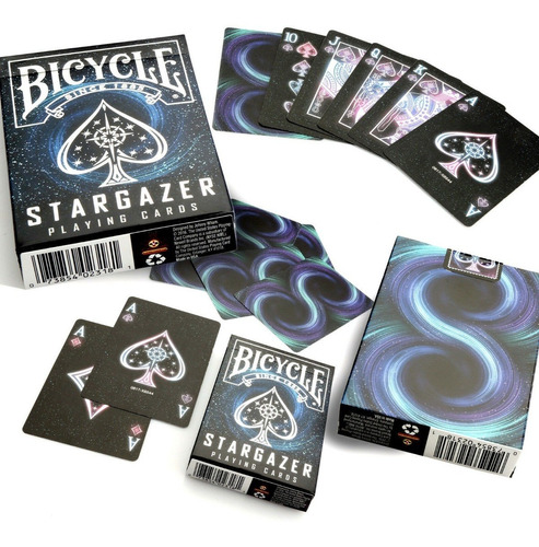 Cartas Bicycle Stargazer Galaxia Cara Y Dorso Negro Agujero 