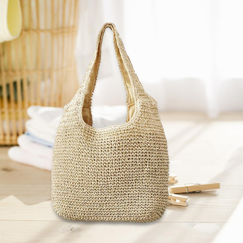 Bolso Tejido De Paja Bolsos De Hombro Fiestas En La Playa De