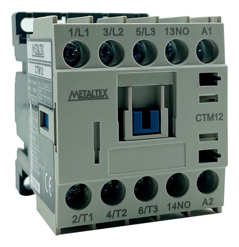 Mini Contator Tripolar Ctm12 220v 12a/ac3 - Metaltex