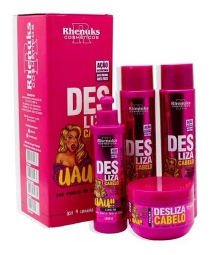 Kit Capilar Desliza Cabelo 4 Peças Rhenuks