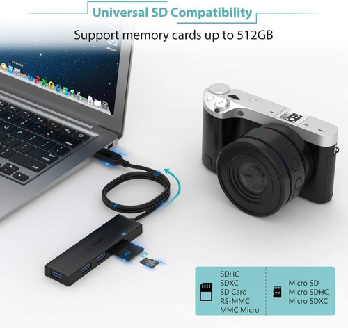 Imagen 6 de 7 de Hub Usb 3.0 - 3 Port Usb 3.0 - Lector Sd / Micro Sd
