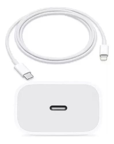 CARGADOR IPHONE 11/12 PRO MAX 20W + CABLE USB-C A LIGHTNING