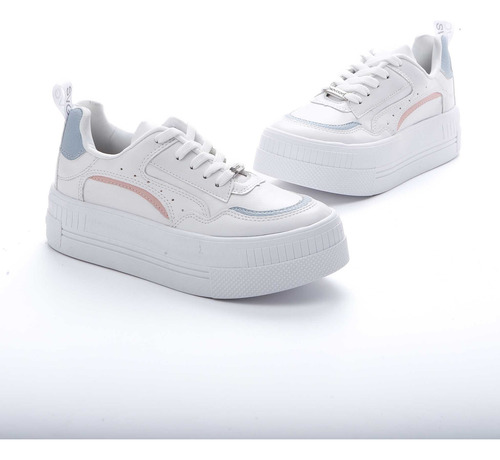 Zapatilla Lr-51 Savage Blanco Combinada Plataforma Modamujer