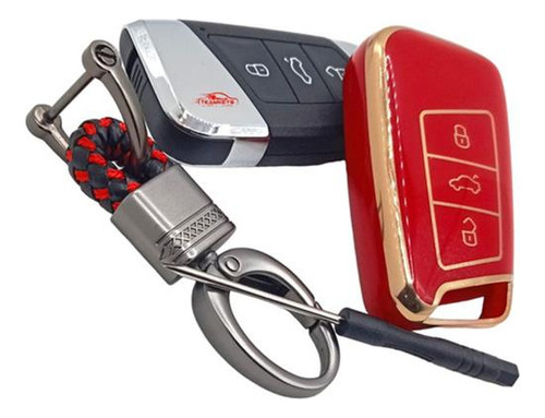 Funda Llave Vw Tiguan Nivus Tcross Taos Virtus Jetta A7 Tpu
