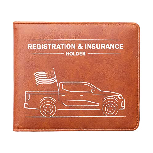Car Registration And Insurance Holder With  Ic Closure,...