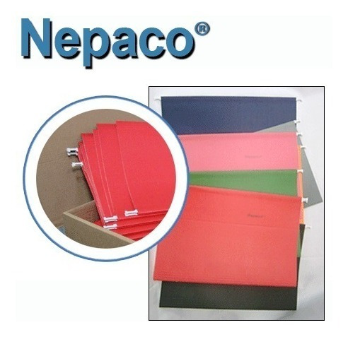 Carpeta Colgante Oficio Nepaco Caja X25 Por Color