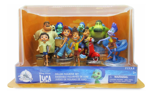 Set Luca Deluxe 9 Personajes Disney Store Original