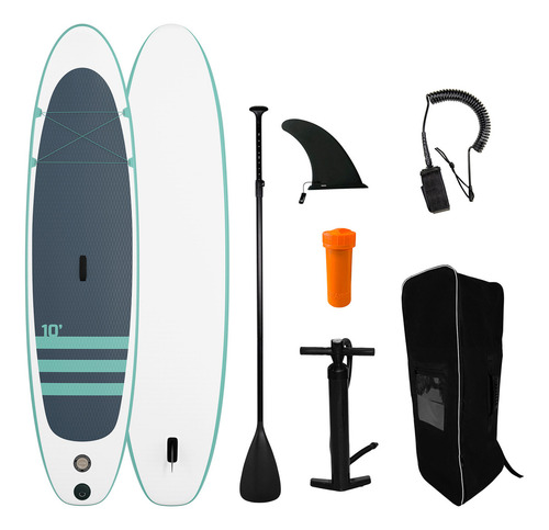 Tabla De Paddle Acuática Con Remo Aleta Inflador Incluido Color Agua