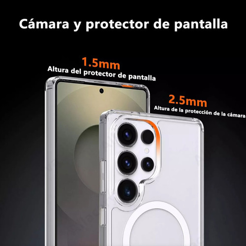 Allaceryvva S25 Ultra+Mica Cámara+2Mica Pantalla Dos Películas Protectoras Hd, antiarañazos y resistente al desgaste+360° Total Protection, 3-en-1 Set, anticaída, antiamarilleo, Transparencia
