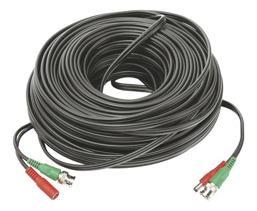 Cable Coaxial Armado Conector Bnc Y Alimentación 40m Cctv