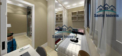 Imagem 14 de 23 de Cobertura Com Elevador, 02 Quartos, (01 Suíte ) Quintal , Lavabo, 02 Vagas Cobertas À Venda, 89 M² - Campestre - Santo André/sp - Co0731