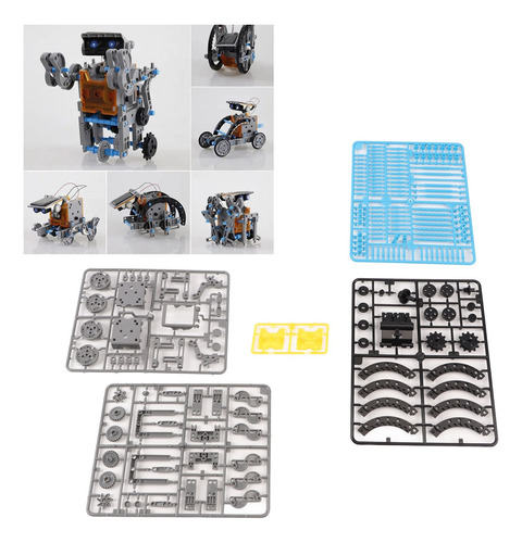 Kit De Coche De Juguete De Robot Solar Diy Para Niño 13 En 1