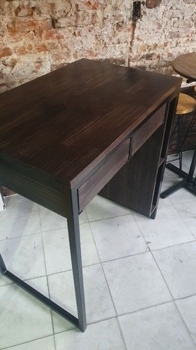Imagen 2 de 4 de Mueble Isla Barra Desayundor Cajon Industrial Laqueado
