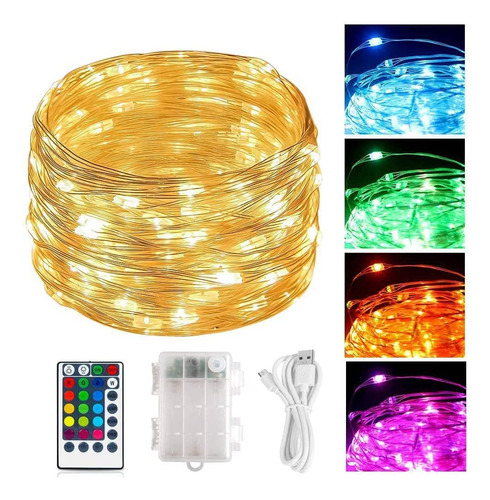 Guirnalda De 120 Luces Led De Hada Multicolor Para Decoracio