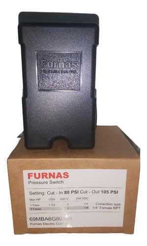 Presostato Furnas Para Hidroneumaticos 80psi - 105psi 