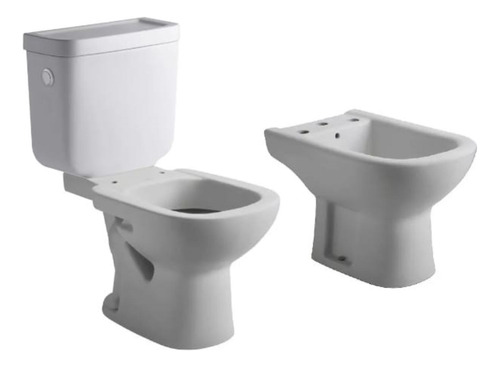 Combo Baño Losa Aprilia Inodoro+mochila+bidet+ Tapa Asiento