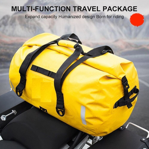 Imagen 10 de 10 de Bolsa Moto Impermeable 90lt Maleta Mochila Equipaje Moto
