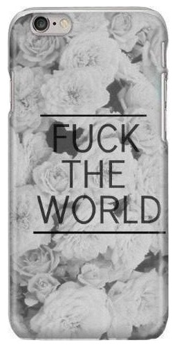 Funda Celular Fuck The World Rosas Blancas Naturaleza Meme 1