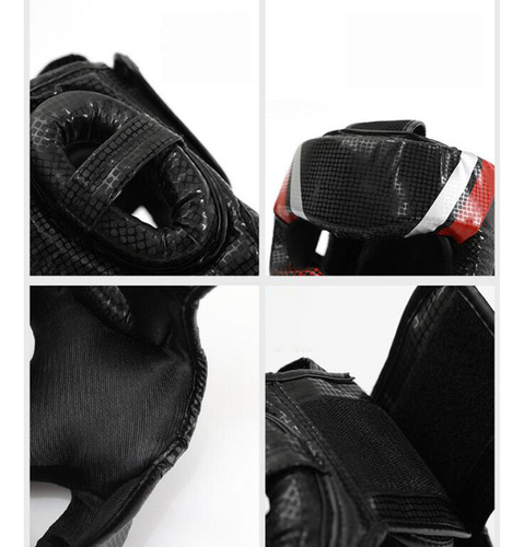 Casco De Boxeo Protección Completa Cubierta Facial Rojo S