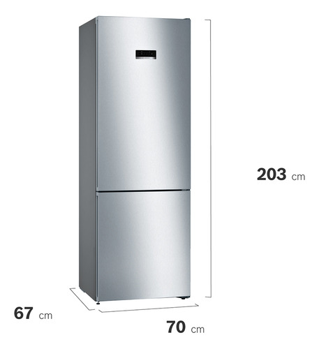 Refrigerador Freezer No Frost Bosch Serie 4 Kgn49xiea 435l
