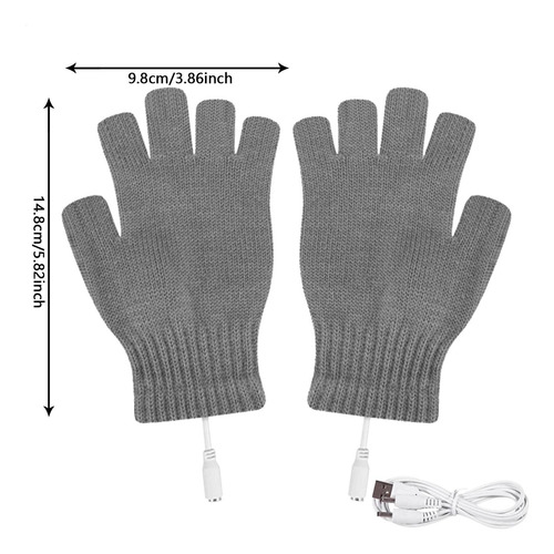 Guantes Calefactables Usb Manoplas De Calefacción Recargable