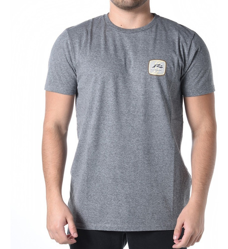 Remera Algodon Hombre Rusty Logo Serie 5 Tee Mc Gris Me Pre