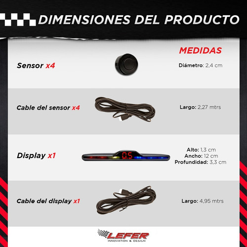 Imagen 4 de 10 de Sensor De Estacionamiento Display Led Slim New Generation !!