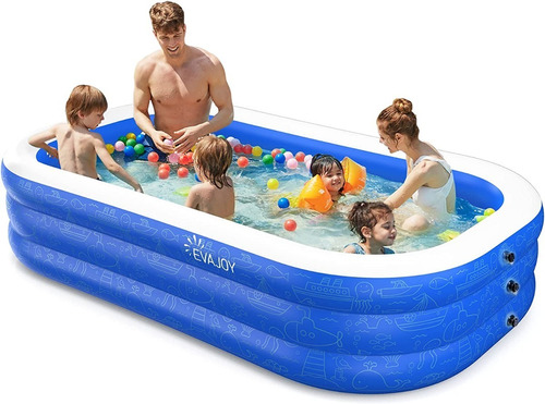 Piscina Inflable De 118x72p Para Ext/int Color Azul Evajoy 