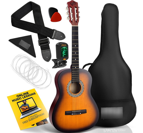 6 Guitarra Acustica 36  Cuerda Nailon 3  Clasica Para