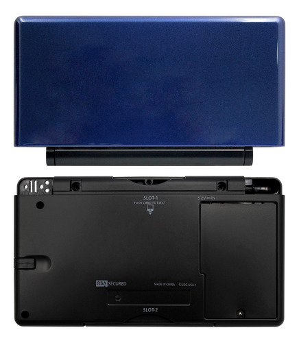 Carcasa De Repuesto Nintendo Ds Lite Ndsl Azul Y Negro