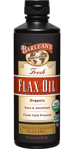 Barlean's Organic Oils Linaza Fresca, 16 Onzas Botella