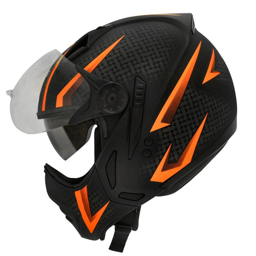 Capacete Peels Mirage Storm Preto Fosco / Laranja