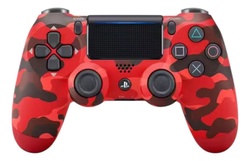 Controle Dualshock 4 Camuflado Rojo Inalámbrico Ps4 Camuflado Rojo