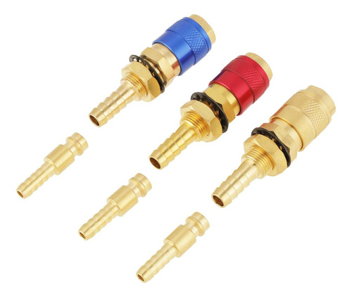 6pc Profesional De Gas Y Agua Conector Rápido Para Mig Tig W