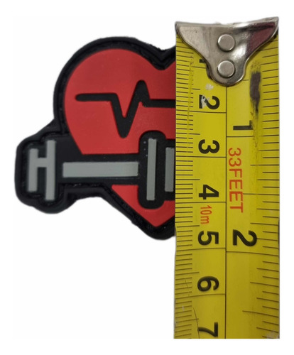 Imagen 3 de 3 de Parches Corazon Pvc Crossfit & Fitness Con Velcro