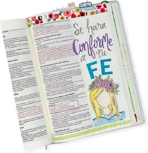 Imagen 8 de 10 de Biblia Nvi Ilustra Tu Fe Imitación Piel Crema Y Pistache