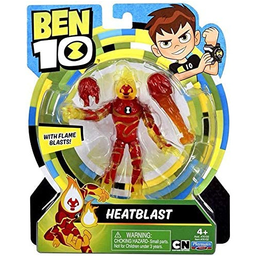 Ben 10 ¡figura De Accion Heatblast Con Explosiones De Llama!