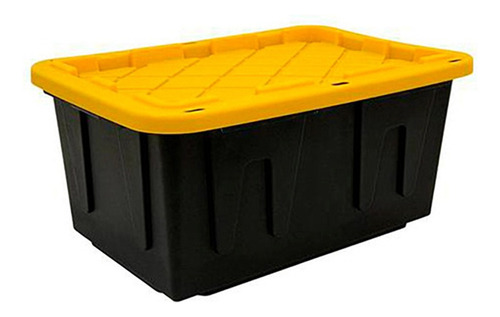 Caja De Almacenamiento Carga Pesada Negro Amarillo