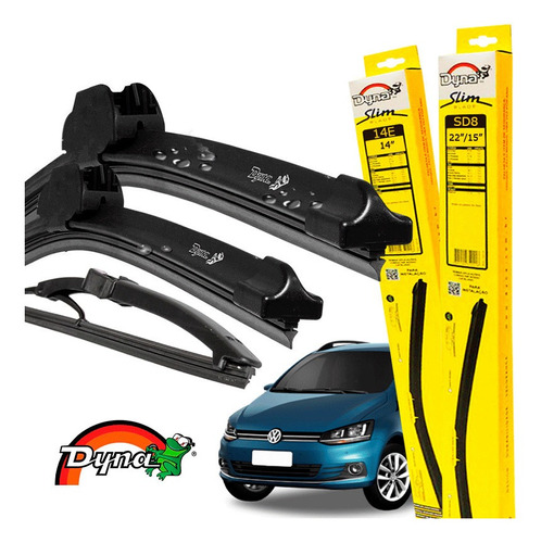 Kit Limpador Parabrisas Vw Spacefox 2013 A 2019  Original